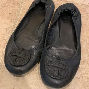 TORY BURCH Black Leather flats